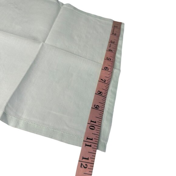 Vintage Embroidered Handkerchief Set of 4 Cross Stitch Ladies Mint Green - Picture 6 of 6